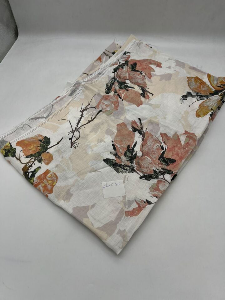 1,00 x 140  Desenli Ham Keten